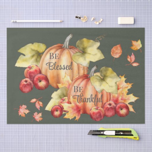 Weefselpapierset 2 groen bedankt; geblufferd tissuepapier (Craft)