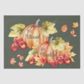 Weefselpapierset 2 groen bedankt; geblufferd tissuepapier (Voorkant)