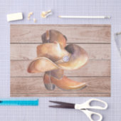 Weefselpapierset (2) Landjongen op hout Tissuepapier (Craft)