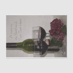 Weefselpapierset (2) Toast aan mijn beste vriend Tissuepapier