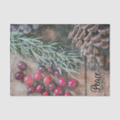 Weefselpapierset (2) Vrede op aarde Tissuepapier (Voorkant)