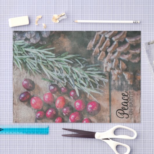 Weefselpapierset (2) Vrede op aarde Tissuepapier (Craft)