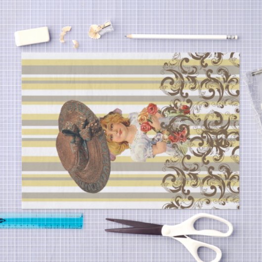 Weefselpapierstripe  tissuepapier (Craft)