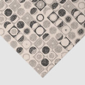 Weefselpapierstrips zwarte beige cirkels tissuepapier (Detail)