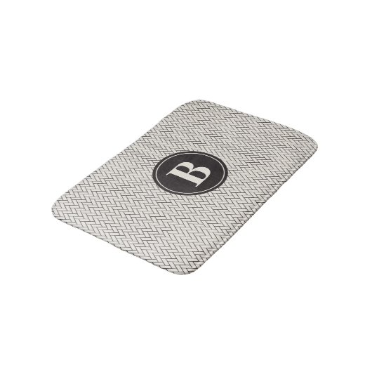 Weefselpatroonmonogram Badmat (Gekanteld)