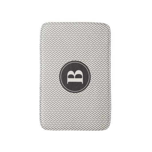 Weefselpatroonmonogram Badmat (Voorkant Verticaal)
