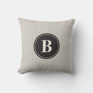 Weefselpatroonmonogram Kussen