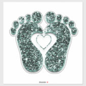 Weefselreflexologie massagetherapie Blauwgroen Sticker (Vel)