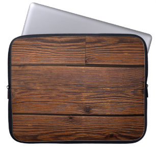 Weefsels met geweerspoeld hout laptop sleeve