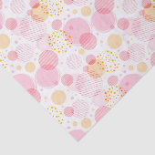 Weefsels met papieren roze cirkels tissuepapier (Detail)