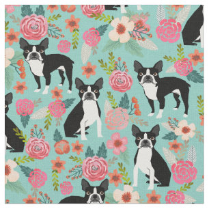 Weefsels van Boston Terrier - schattig ontwerp van Stof