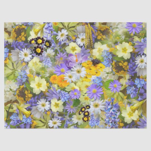 weefsels van bronbloemen tissuepapier (Voorkant)