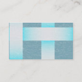 Weefsels van textielstoffen, van blauw visitekaartje (Achterkant)