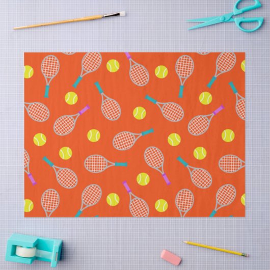 Weefsels van trinieracketbalpatronen tissuepapier (Craft)