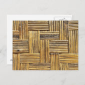 Weeftextuur van bamboe briefkaart (Voorkant / Achterkant)
