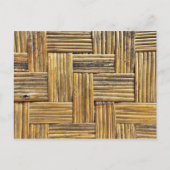 Weeftextuur van bamboe briefkaart (Voorkant)