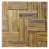 Weeftextuur van bamboe tegeltje (Voorkant)