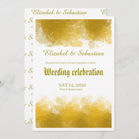 Weefuitnodiging Kaart (Voorkant / Achterkant)