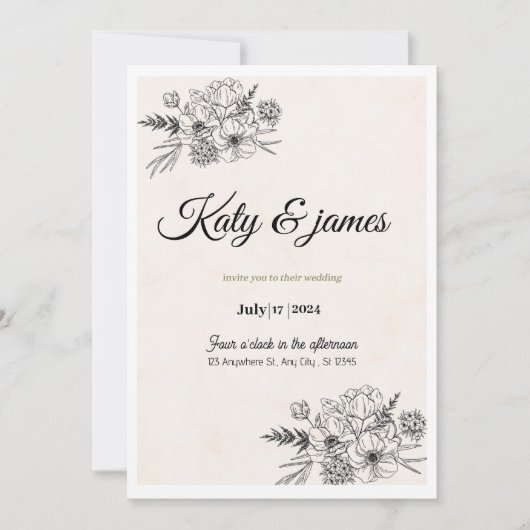 Weefuitnodiging Kaart (Voorkant)