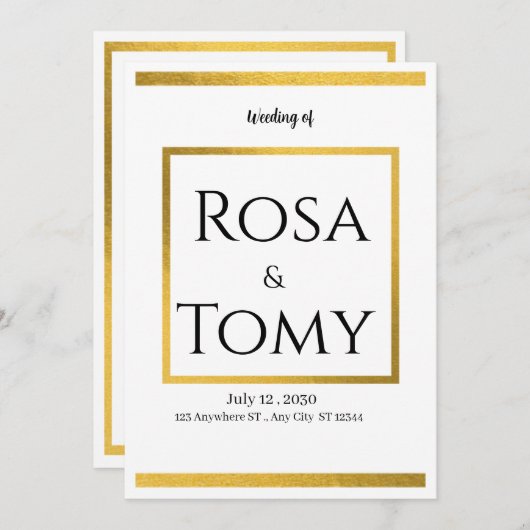 Weefuitnodiging Kaart (Voorkant / Achterkant)