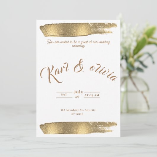 Weefuitnodiging Kaart (Staand voorkant)