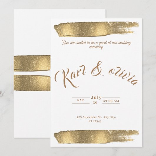 Weefuitnodiging Kaart (Voorkant / Achterkant)