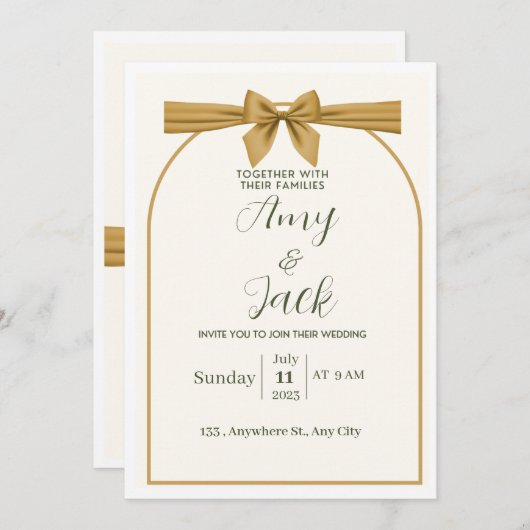 Weefuitnodiging Kaart (Voorkant / Achterkant)