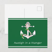 Weeg af in een Manger Post Card Green Briefkaart (Voorkant / Achterkant)