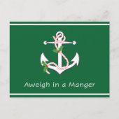 Weeg af in een Manger Post Card Green Briefkaart (Voorkant)