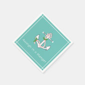 Weeg in een Manger Nautical Holiday Napkin Seafoam Servet (Hoek)