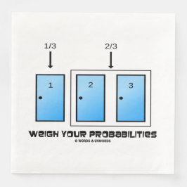 Weeg uw waarschijnlijkheid drie gesloten deuren af servet