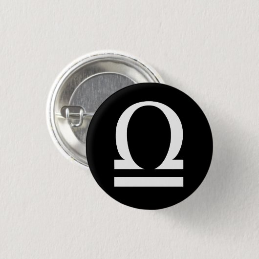 Weegblad, 1¼ inch Ronde Button (Voorkant /achterkant)