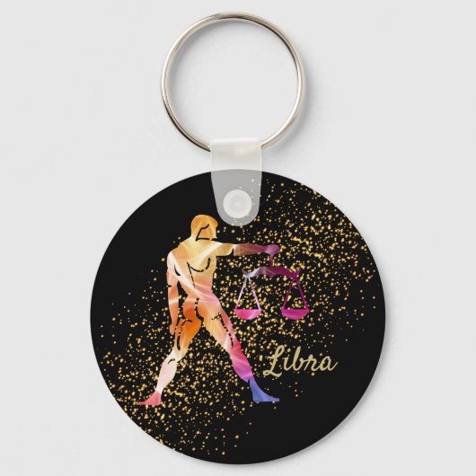 Weegblad - Gebied voor de astrologie van de dierso Sleutelhanger (Voorkant)