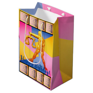 Weegblad - Happy Birthday Medium Gift Bag Medium Cadeauzakje