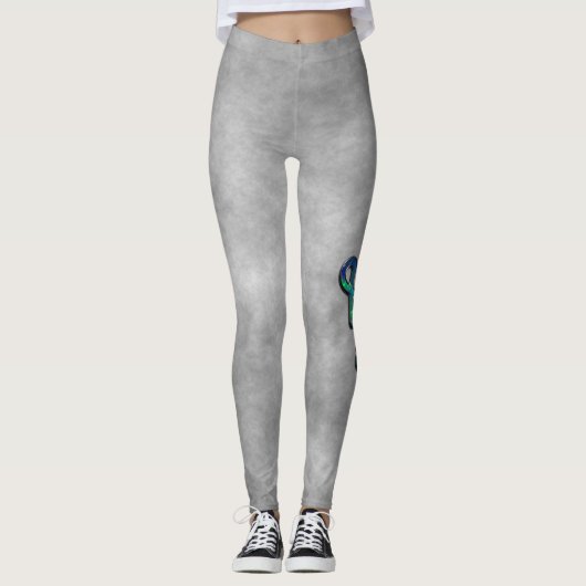 Weegblad in Opal Gemstone Leggings (Voorkant)