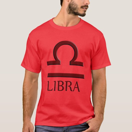 Weegblad Mannen Rood T-shirt (Voorkant)