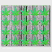 Weegblad op Rustige houten hek op maat Cadeaupapier (Vlak)