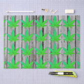 Weegblad op Rustige houten hek op maat Tissuepapier (Craft)