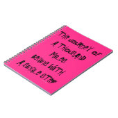 Weegblad, roze & zwart, dieetmotivatie notitieboek (Linkerzijde)