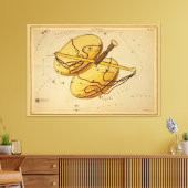 Weegblad - teken van het Afbeelding van het dierl Canvas Afdruk (Insitu (Woonkamer))