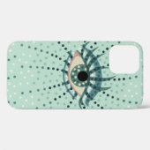 Weegblauw oog met Stippen Abstracte Psychedelische Case-Mate iPhone Case (Achterkant (horizontaal))
