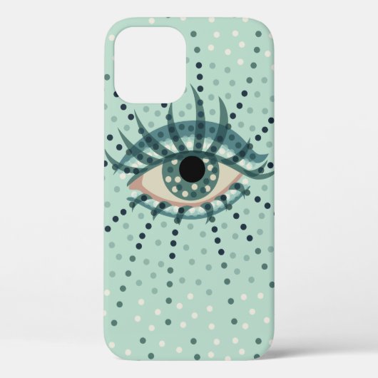 Weegblauw oog met Stippen Abstracte Psychedelische Case-Mate iPhone Case (Achterkant)