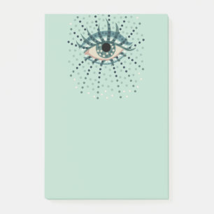 Weegblauw oog met Stippen Abstracte Psychedelische Post-it® Notes