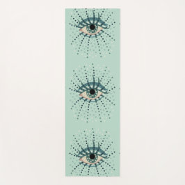Weegblauw oog met Stippen Abstracte Psychedelische Yogamat