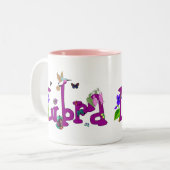 Weegbloemen Tweekleurige Koffiemok (Voorkant links)