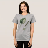 Weegbreeblad botanisch specimen Tri-Blend shirt (Voorkant volledig)