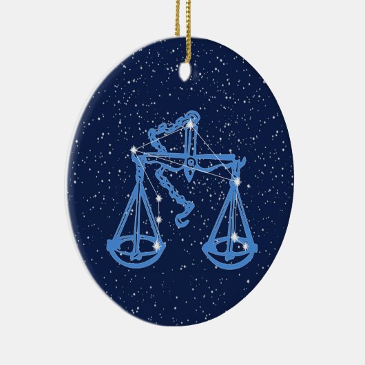 Weegconstellatie en dierentuin met sterren keramisch ornament (Rechts)