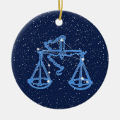 Weegconstellatie en dierentuin met sterren keramisch ornament (Voorkant)