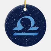 Weegconstellatie en dierentuin met sterren keramisch ornament (Achterkant)