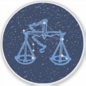 Weegconstellatie en dierentuin met sterren sticker (Voorkant)